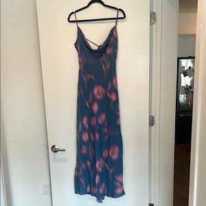 Zara Printed Blue and Pink Dress